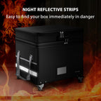 File Box with Lock Multi-Layer Fireproof Document Wheels