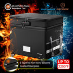 File Box with Lock Multi-Layer Fireproof Document Wheels