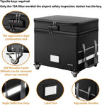 File Box with Lock Multi-Layer Fireproof Document Wheels