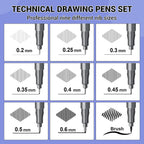 Fineliner Pens 9 Drawing for Artists Art Supplies