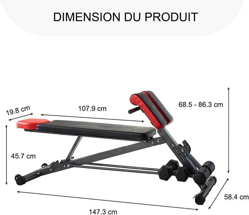 Finer Form Multi-Functional Weight Bench with Roman Chair