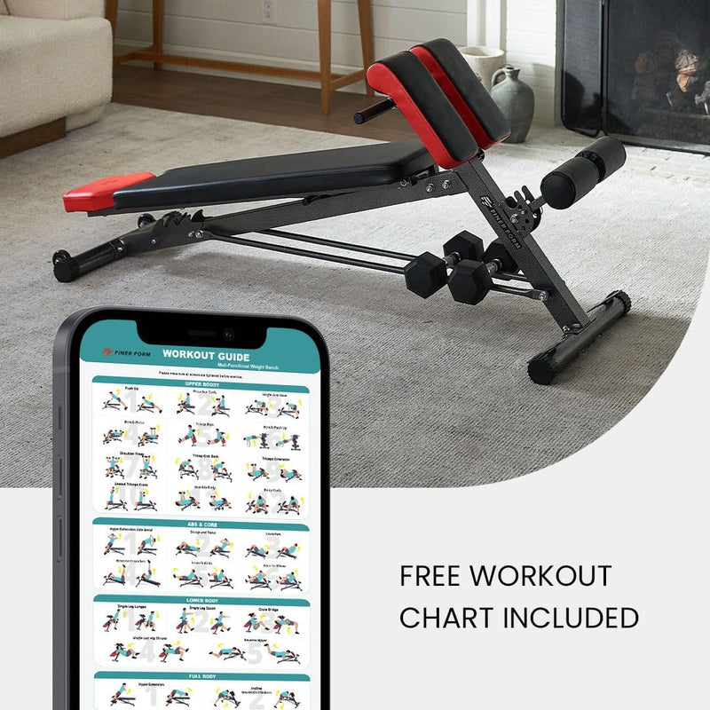 Finer Form Multi-Functional Weight Bench with Roman Chair