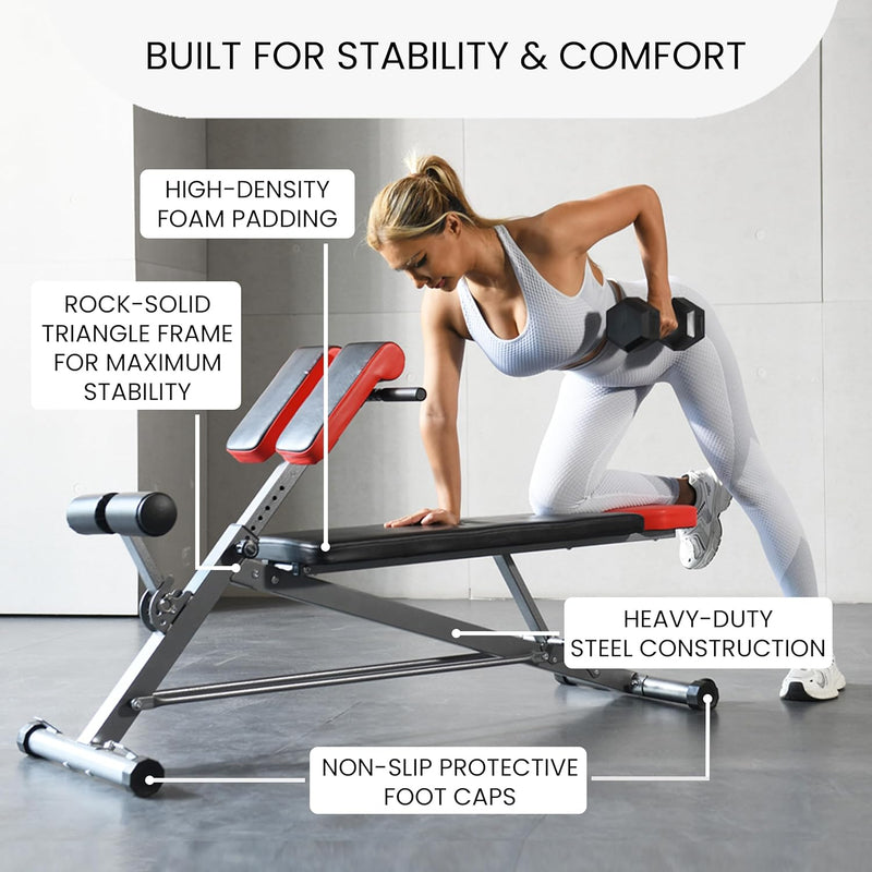 Finer Form Multi-Functional Weight Bench with Roman Chair