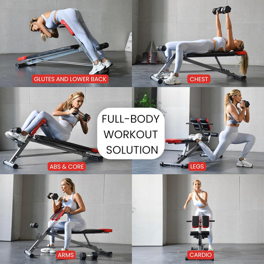 Finer Form Multi-Functional Weight Bench with Roman Chair