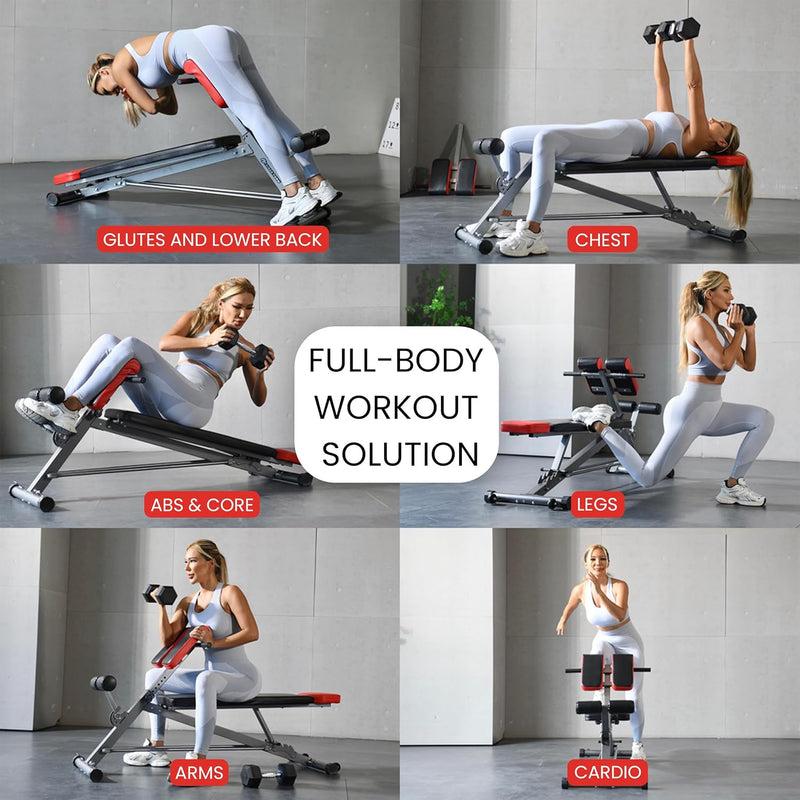 Finer Form Multi-Functional Weight Bench with Roman Chair