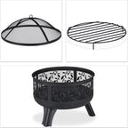 Fire Bowl Spark Guard Poker Garden Terrace
