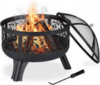 Fire Bowl Spark Guard Poker Garden Terrace