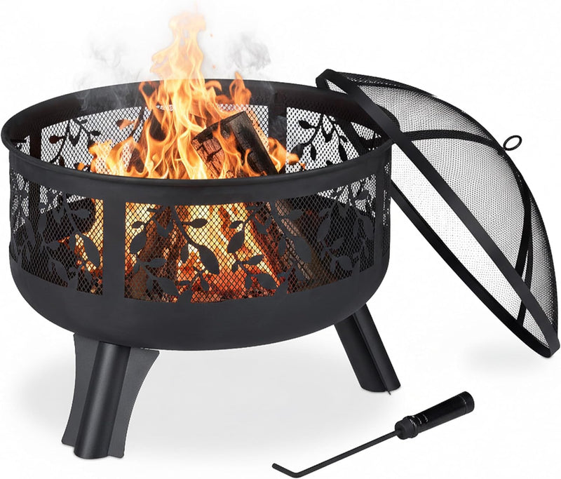 Fire Bowl Spark Guard Poker Garden Terrace