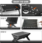 Fire Pit Portable for 2 in 1 Wood