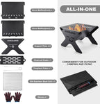 Fire Pit Portable for 2 in 1 Wood