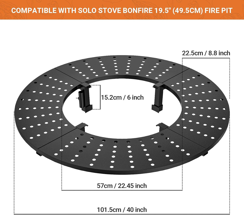 Fire Pit Surround Tabletop for Solo Stove Bonfire