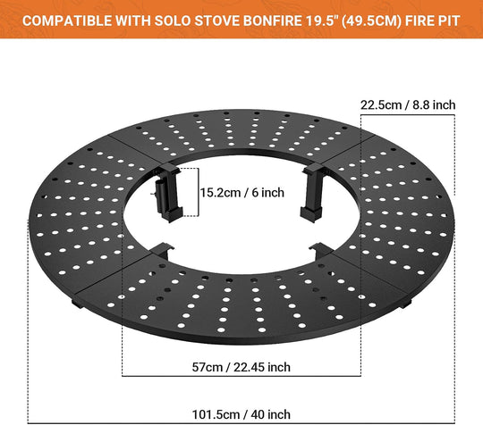 Fire Pit Surround Tabletop for Solo Stove Bonfire
