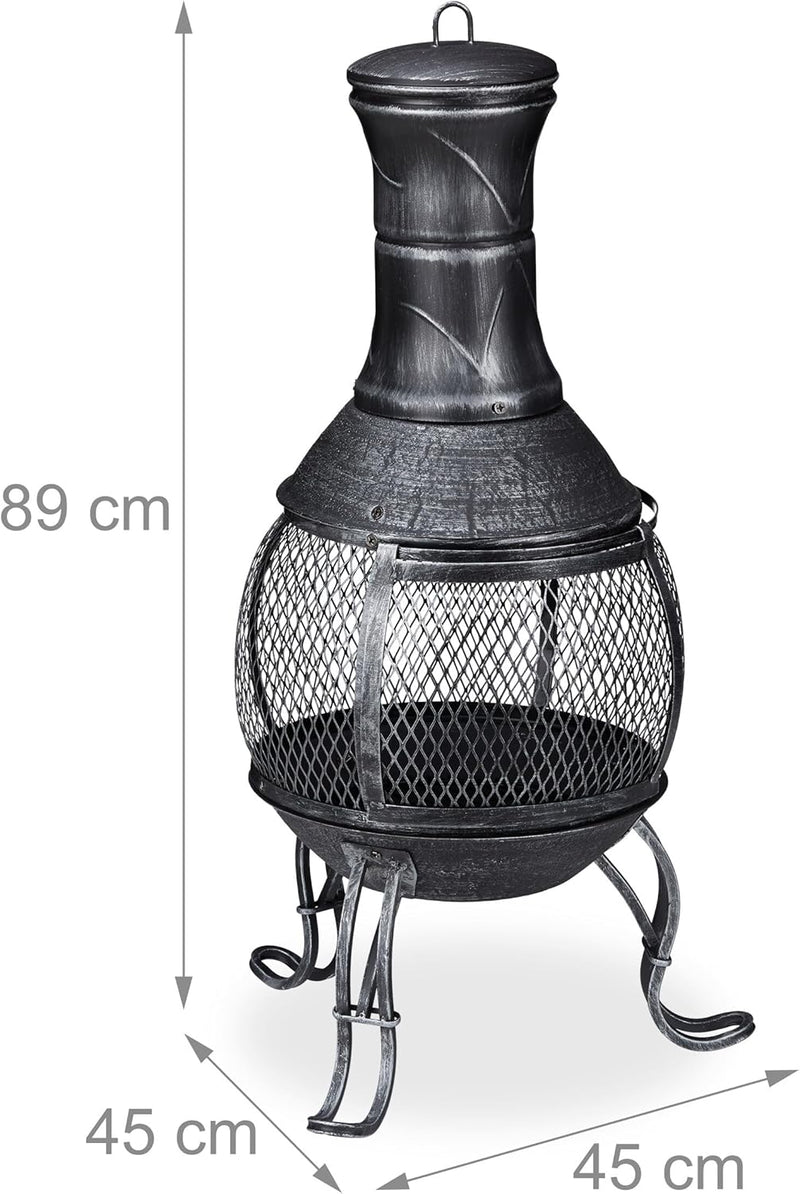 Chiminea Fire Poker Grate Spark Guard Garden Patio