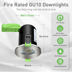 Fire Rated LED Downlight Can Recessed Ceiling Spotlight (10 Pack)