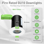 Fire Rated LED Downlight Can Recessed Ceiling Spotlight (10 Pack)