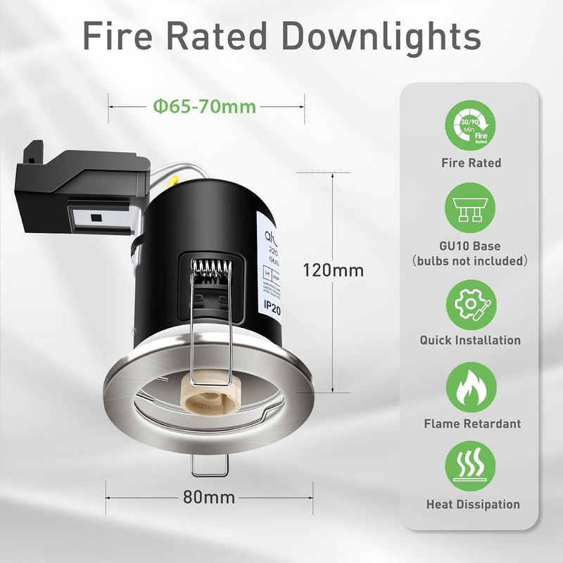Fire Rated LED Downlight Can Recessed Ceiling Spotlight (10 Pack)