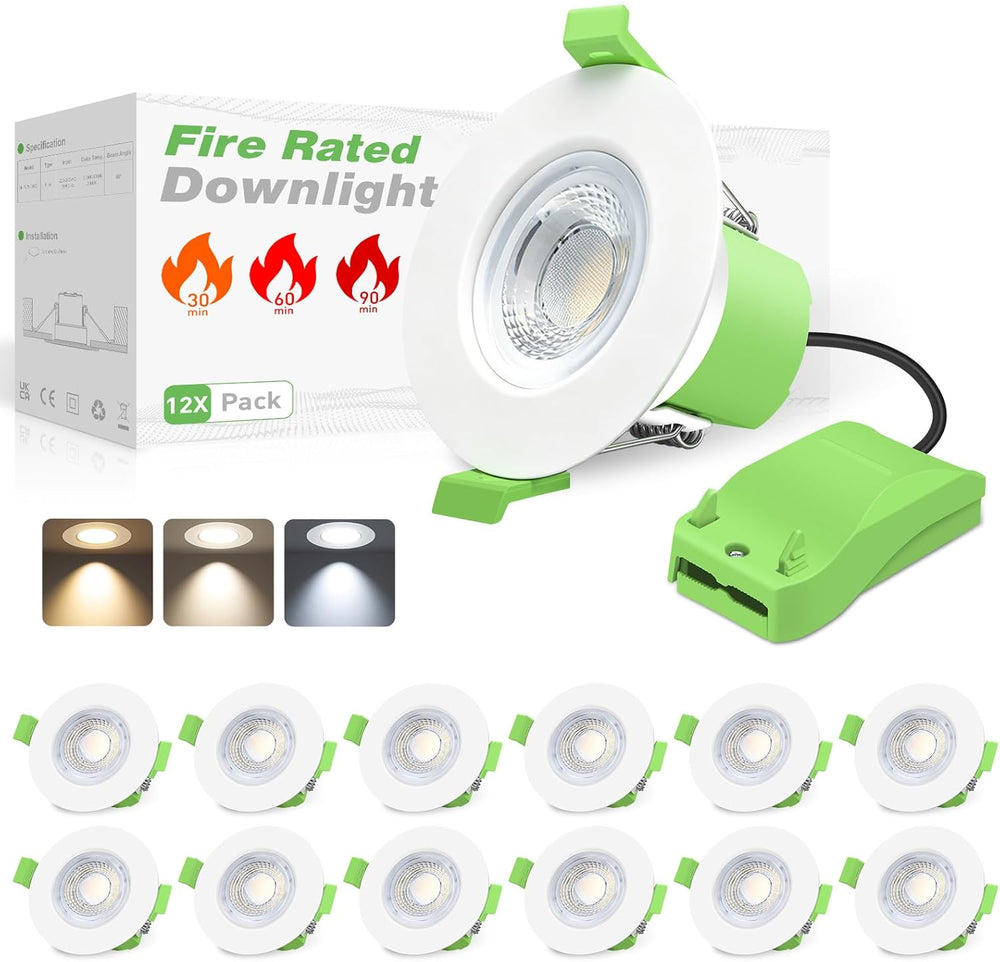 Fire Rated LED Downlights Bathroom Recessed Ceiling Spot