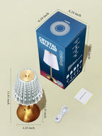 Fire Table Lamp 10-Way Dimmable Rechargeable for Bedroom