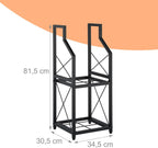 Firewood Holder 2 Tiers Metal