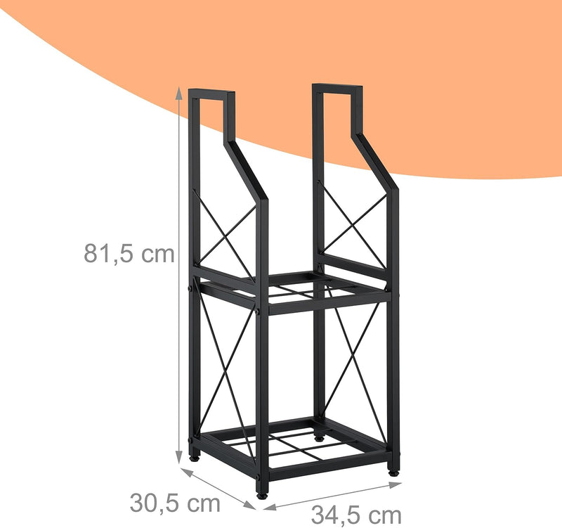 Firewood Holder 2 Tiers Metal