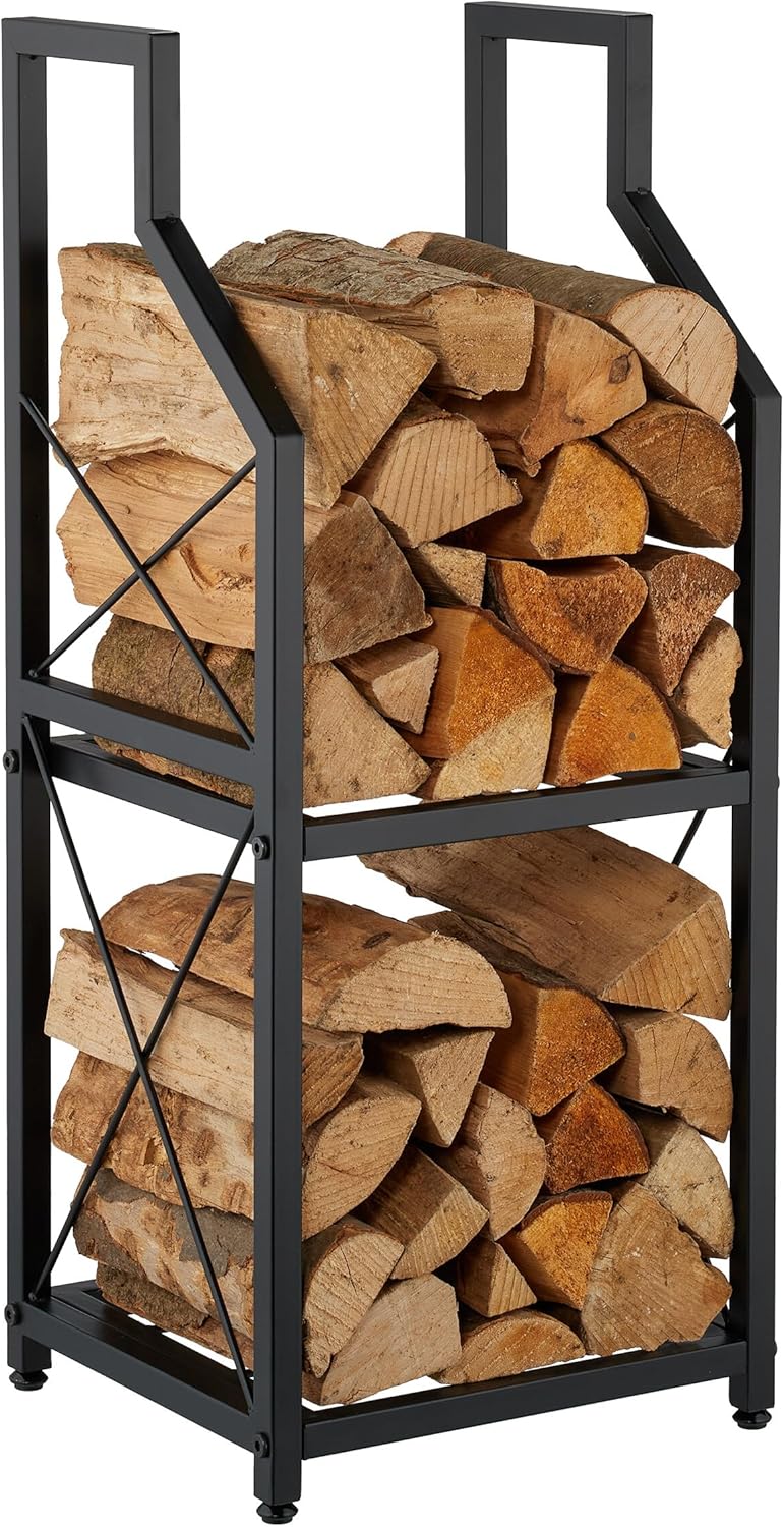 Firewood Holder 2 Tiers Metal