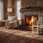 Firewood Holder 2 Tiers Metal