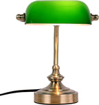 Firvre Bankers Office Desk Lamp Vintage Glass Table
