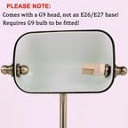 Firvre Bankers Office Desk Lamp Vintage Glass Table