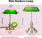 Firvre Bankers Office Desk Lamp Vintage Glass Table