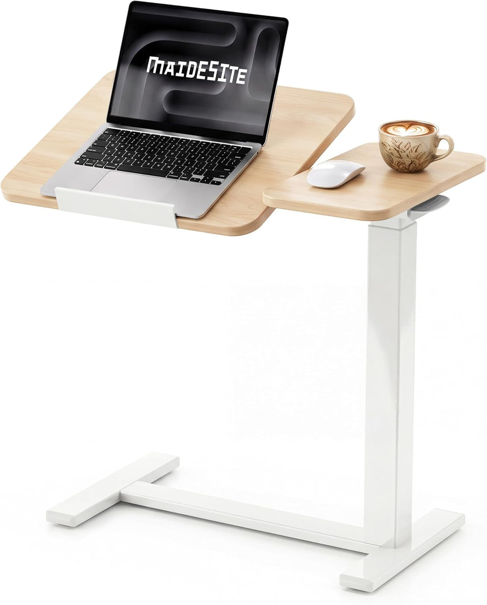 Fit Dual Overbed Table with Wheels C-Shape Bedside