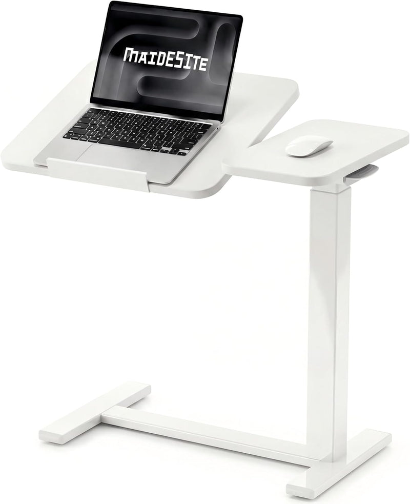Fit Dual Overbed Table with Wheels C-Shape Bedside