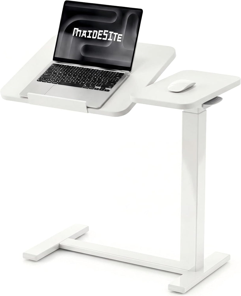 Fit Dual Overbed Table with Wheels C-Shape Bedside