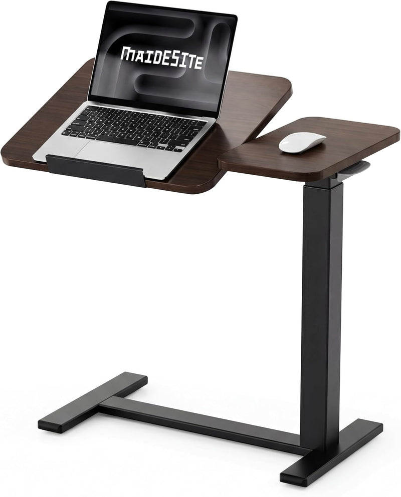 Fit Dual Overbed Table with Wheels C-Shape Bedside