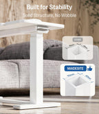 Fit Dual Overbed Table with Wheels C-Shape Bedside