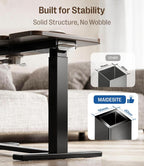 Fit Dual Overbed Table with Wheels C-Shape Bedside