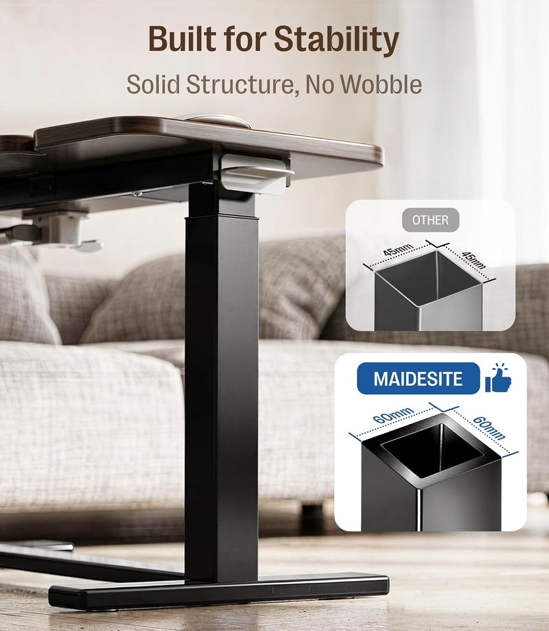 Fit Dual Overbed Table with Wheels C-Shape Bedside