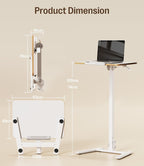 Fit Go Overbed Table with Wheels Foldable Height
