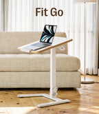 Fit Go Overbed Table with Wheels Foldable Height