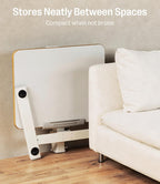 Fit Go Overbed Table with Wheels Foldable Height