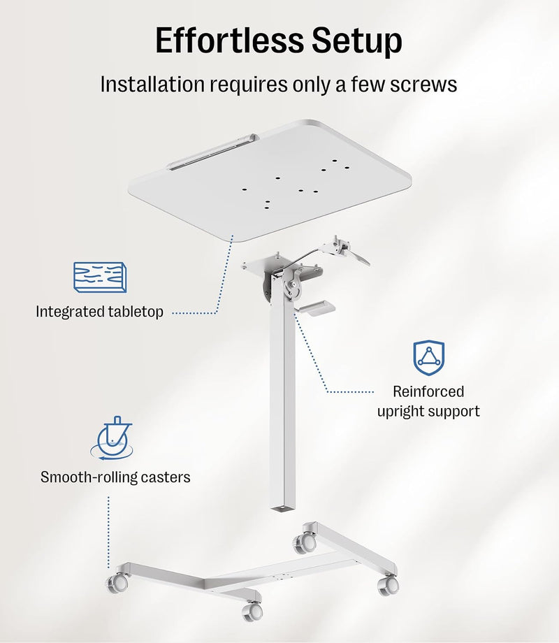 Fit Pro Over Bed Table with Wheels Height