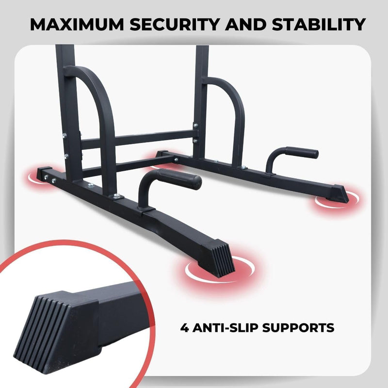 Fitness Power Tower Dip Station Multifit Adjustable Height