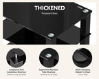 Hifi Rack Av Shelf 4-Tiers Glass TV Stand