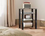 Hifi Rack Av Shelf 4-Tiers Glass TV Stand