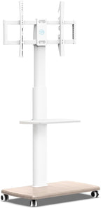 TV Stand on Wheels Floor with 2 Shelves