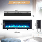 Flameko Dilton 50" 3-In-1 Electric Fireplace