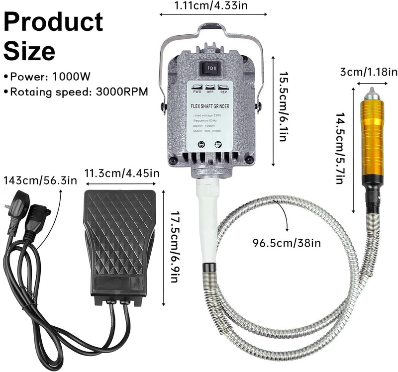 Flex Shaft Rotary Tool 1000W Hanging Grinder Electric