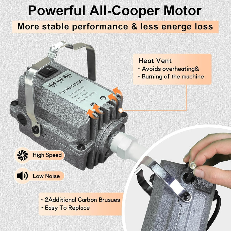 Flex Shaft Rotary Tool 1000W Hanging Grinder Electric