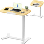 Flexispot Overbed Table with Wheels Adjustable Height Bedside