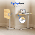 Flexispot Overbed Table with Wheels Adjustable Height Bedside