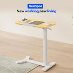 Flexispot Overbed Table with Wheels Adjustable Height Bedside